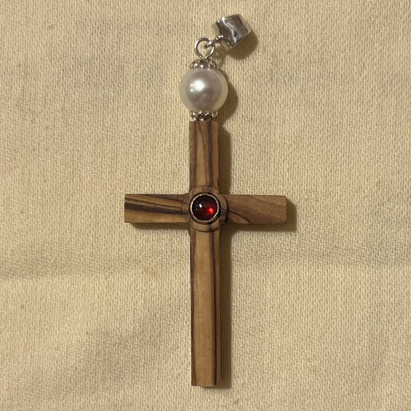 The Blood of the Lamb Olive Wood Cross